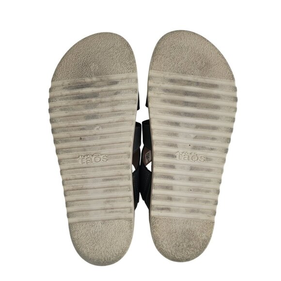 Taos MAGNIFICENT Steel Leather Adj Strap Sandals w/ Cork Footbed Women's 8-8.5 - Picture 8 of 8